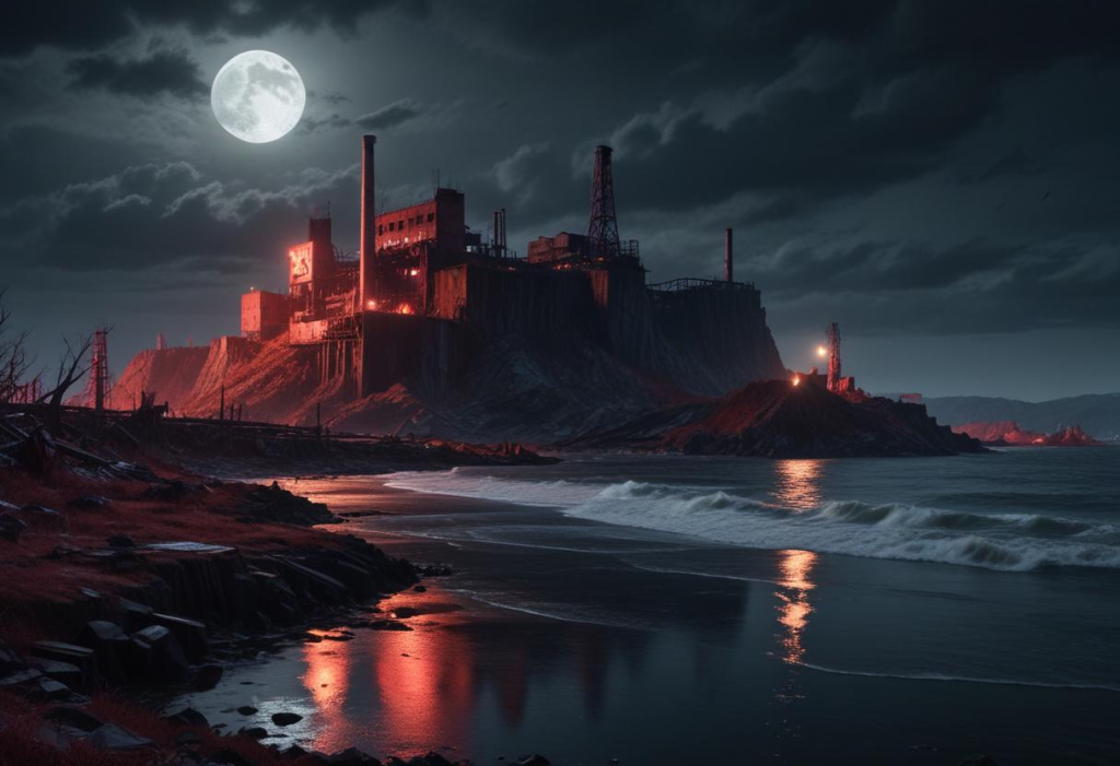 a-stormy-bloodred-horizon-over-a-jagged-island