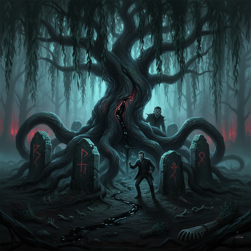 twisted weeping willow tree